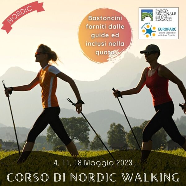 corso nordic walking bastoncini colli euganei parco ex inps battaglia terme allenamento giovedì mattina 4 11 18 maggio 2023 terme euganee istruttore ways europarc federparchi