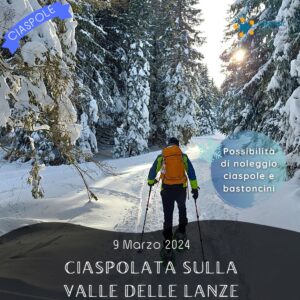 ciaspolata ciaspole trekking escursione neve altopiano fiorentini valle lanze prealpi vicentine montagna sabato 9 marzo 2024 inverno noleggio