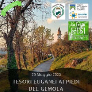 trekking escursione colli euganei gemola frantoio cornoleda valle san giorgio orto dei fiori cinto euganeo festa bisi baone sabato 20 maggio 2023 pomeriggio federparchi