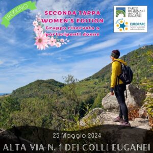 trekking escursione colli euganei alta via 1 women edition solo donne cammino agriturismo alto venda sabato 25 maggio 2024 via berico euganea