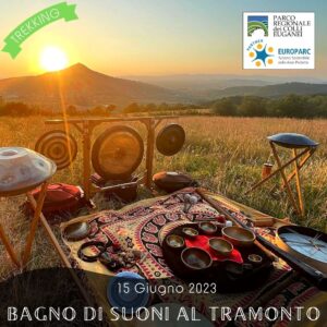 trekking escursione colli euganei monte lozzo castello valbona tramonto filippo pigaiani benessere meditazione campane tibetane giovedì sera 15 giugno 2023