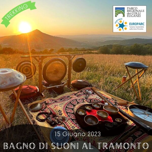 trekking escursione colli euganei monte lozzo castello valbona tramonto filippo pigaiani benessere meditazione campane tibetane giovedì sera 15 giugno 2023