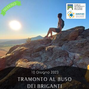 trekking escursione colli euganei monte cinto euganeo cava bomba buso briganti tramonto primavera sabato pomeriggio 10 giugno 2023 europarc federparchi