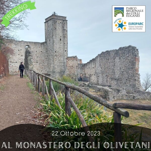 trekking escursione colli euganei tramonto monte venda baiamonte castelnuovo monastero olivetani alta via domenica 22 ottobre 2023 pomeriggio europarc federparchi
