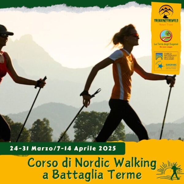 nordic walking corso camminata nordica trekking escursione colli euganei istruttore ways battaglia terme euganee parco lezioni teoria pratica lunedì pomeriggio marzo aprile 2025