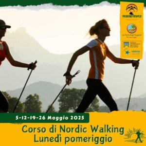 nordic walking corso camminata nordica trekking escursione colli euganei istruttore ways battaglia terme euganee parco inps lezioni teoria pratica lunedì pomeriggio maggio 2025 ok