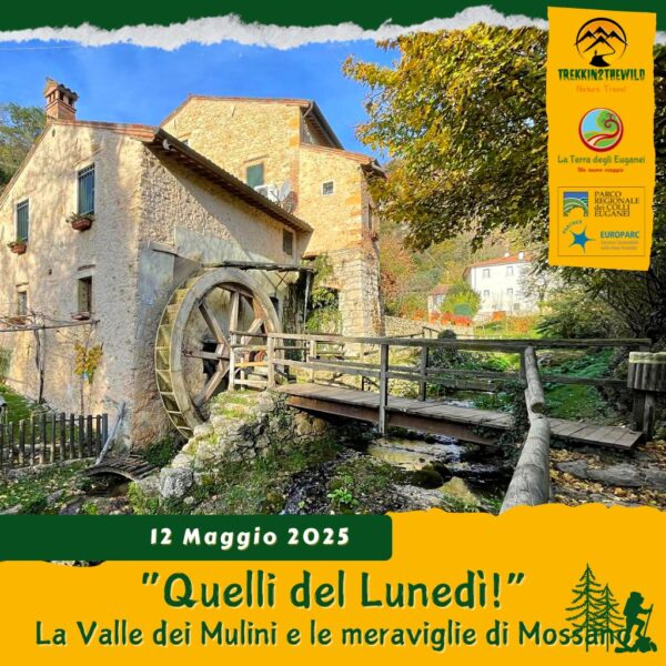 trekking escursione colli berici mossano valle mulini grotta san bernardino barbarano lunedì pomeriggio 12 maggio 2025 unesco vicenza