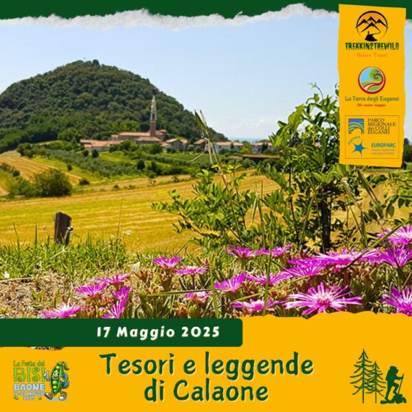 trekking escursione colli euganei festa bisi baone calaone monte castello risi buono pranzo cena leggende sabato 17 maggio 2025 veneto unesco mattina
