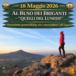 trekking escursione colli euganei monte cinto buso briganti cava bomba lunedì 18 maggio 2026 pomeriggio veneto