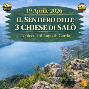 trekking escursione lago garda salò sentiero tre chiese eremi san bartolomeo brescia cascata domenica 19 aprile 2026 veneto lombardia ok