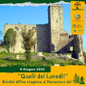 trekking escursione colli euganei monte venda monastero olivetani casa marina maronari brindisi lunedì pomeriggio 9 giugno 2025 unesco