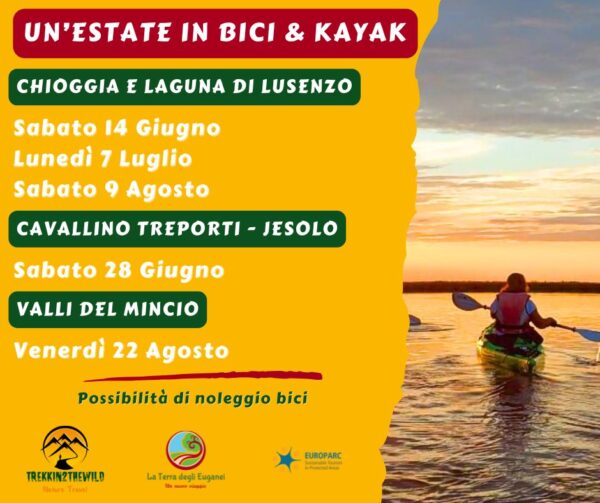 BICI KAYAK CHIOGGIA JESOLO PIRATI LAGUNIAMO TREKKIN2THEWILD ESTATE 2025