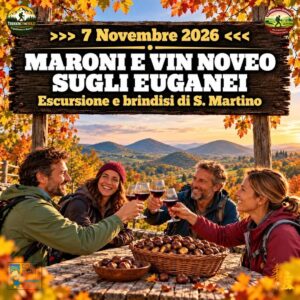 trekking escursione maronari rovolon colli euganei vino novello la campagnola sabato 7 novembre 2026 pomeriggio veneto