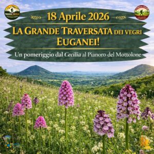 trekking escursione parco colli euganei baone cecilia pianoro mottolone vegri orchidee sabato 18 aprile 2026 pomeriggio veneto tramonto