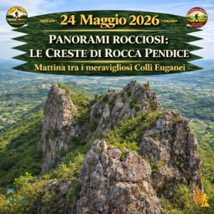 trekking escursione colli euganei cascata schivanoia creste rocca pendice teolo domenica 23 maggio 2026 unesco mattina