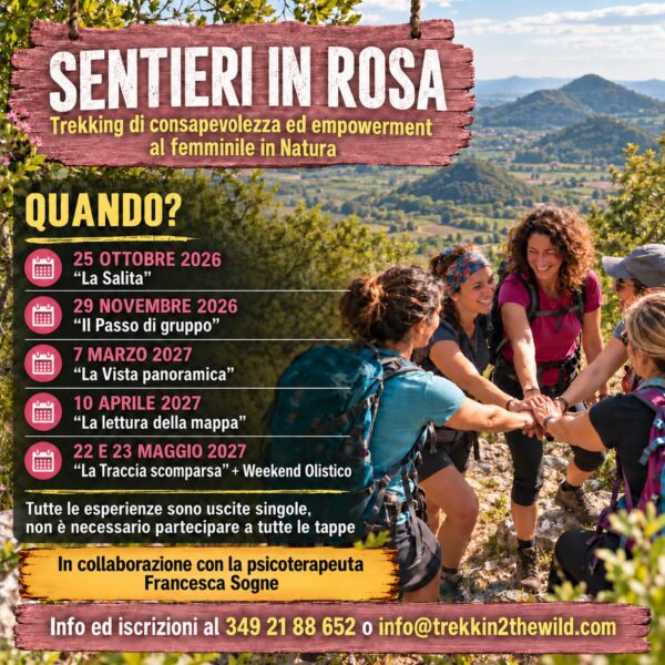 sentieri in rosa trekking femminile colli euganei psicoterapeuta