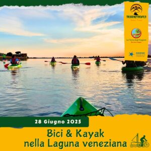 cicloturismo ciclo-escursione bici noleggio jesolo laguna venezia cavallino treporti ciclabile sbalzo pordelio sabato 28 giugno 2025 veneto tramonto