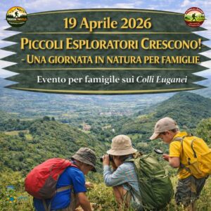 trekking escursione colli euganei famiglie bambini ragazzi attività divertimento gioco villa draghi montegrotto terme domenica 19 aprile 2026 veneto
