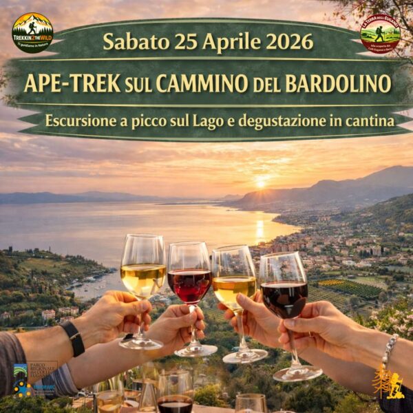 trekking escursione lago garda bardolino cammino degustazione cantina aperitivo sabato 25 aprile 2026 verona veneto